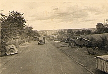 Rckzugstrasse der Wehrmacht 1945 im Zweiten Weltkrieg
